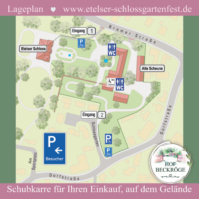 Anfahrt Etelser Schloss/Hof Beckröge